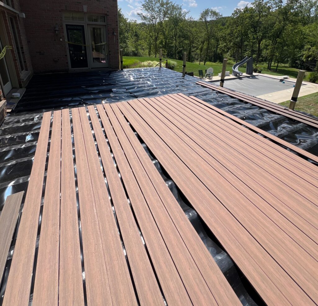 Composite deck built by Decked Out Builders in Crystal Lake, IL